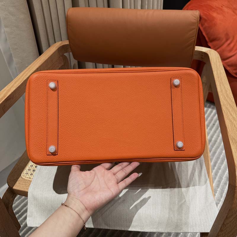 Elegant Hermes Birkin Bag Replica in Hermes Birkin 35 Orange 