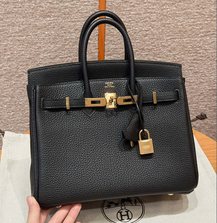 Elegant Hermes Birkin Bag Replica in Hermes Birkin 25 Black Replica 