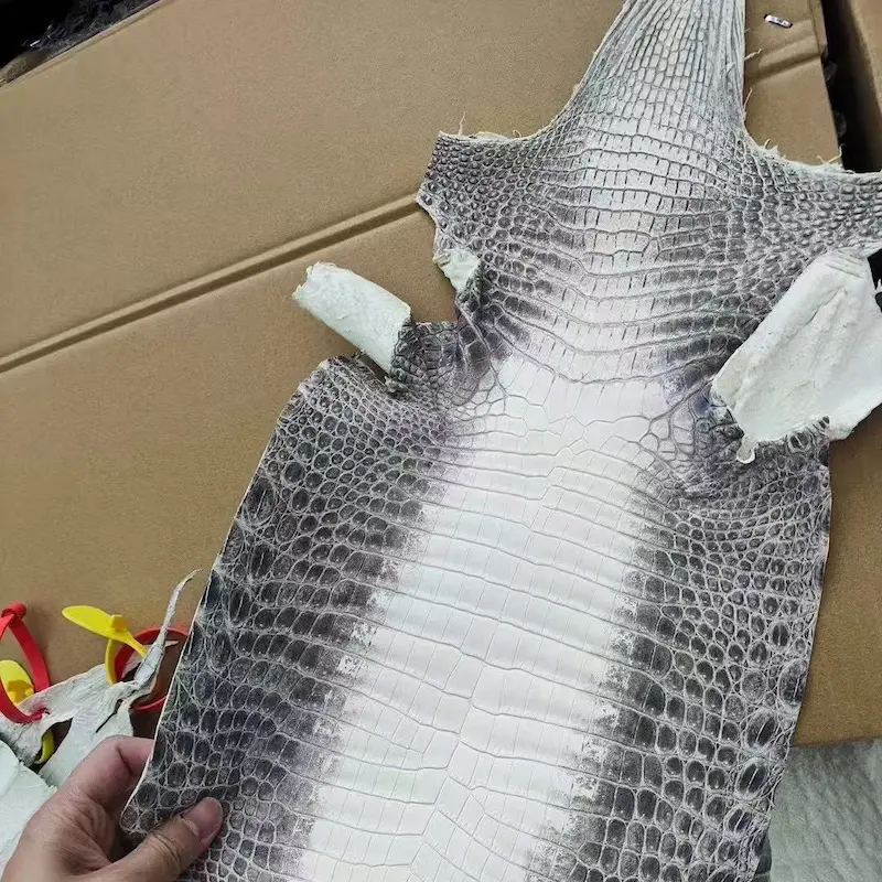 Himalayan Crocodile Leather Material - Hermes Birkin Replica Source Genuine Himalayan Crocodile Leather for Replica Hermes Birkin Bags - Rare Skin Texture