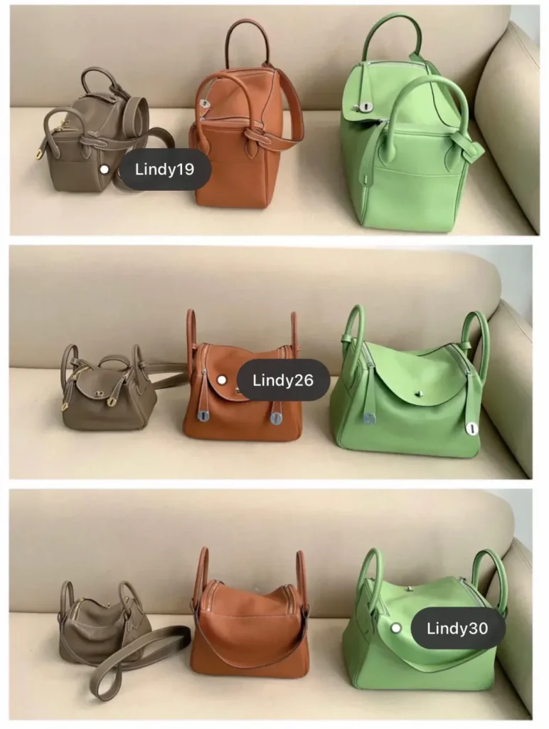 Lindy replica size guide: 19, 26 and 30cm comparison Replica Hermes Lindy size comparison: 19cm vs 26cm vs 30cm bags