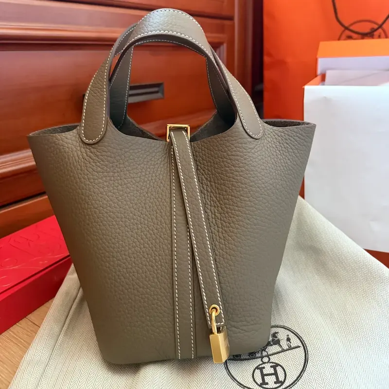 Elephant Gray Replica Picotin First Look Unboxing premium Elephant Gray Hermes Picotin Lock 18 replica