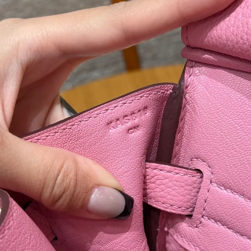 Birkin Authentication 2025: Decoding Craftsman Codes and Date Stamps How To Spot A Fake Birkin Bag: Authentic Craftsman Blind Stamp Marking Inside Bag