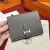 Hermes Gris Meyer Epsom Bearn Compact Wallet PHW