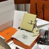 Hermes Jaune Poussin Epsom Bearn Compact Wallet PHW