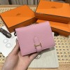 Hermes Mauve Sylvestre Epsom Bearn Compact Wallet GHW