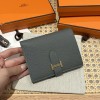 Hermes Vert Amande Epsom Bearn Compact Wallet GHW