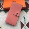 Hermes Rose Confetti Epsom Bearn Long Wallet