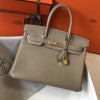 Hermes Birkin 35CM Clemence Leather Gray