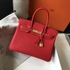 Hermes Birkin 35CM Clemence Leather Red
