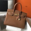 Hermes Birkin 35CM Clemence Leather Gold