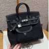 Hermes Birkin Cargo 25 Black Swift And Canvas PHW
