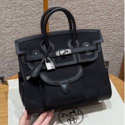 Best replica Hermes Birkin Cargo 25 - Black Swift And Canvas