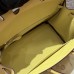 Hermes Birkin 25CM Clemence Leather Jaume Poussin
