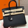 Hermes Birkin 25CM Clemence Leather Black PHW