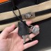 Precise replica of the Hermes silver-tone padlock and keys for the best replica black Birkin 25.
