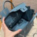 Hermes Birkin 25CM Clemence Leather Blue Jean