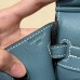 Hermes Birkin 25CM Clemence Leather Blue Jean