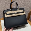 Hermes Birkin 25 in Black Epsom Leather PHW