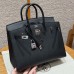 Hermes Birkin 25 in Black Epsom Leather PHW