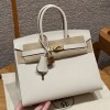 Hermes Birkin 25 in Craie Epsom Leather GHW
