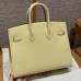 Hermes Birkin 25 in Jaune Poussin Epsom Leather GHW