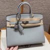 Hermes Birkin 25 in Blue Lin Epsom Leather PHW