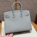 Hermes Birkin 25 in Blue Lin Epsom Leather PHW