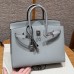 Hermes Birkin 25 in Blue Lin Epsom Leather PHW