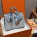 Hermes Birkin 25 in Blue Lin Epsom Leather PHW