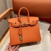 Hermes Birkin 25 in Orange Epsom Leather PHW