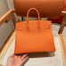 Hermes Birkin 25 in Orange Epsom Leather PHW
