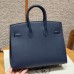 Hermes Birkin 25 in Blue Saphir Epsom Leather GHW