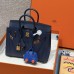 Hermes Birkin 25 in Blue Saphir Epsom Leather GHW