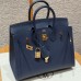 Hermes Birkin 25 in Blue Saphir Epsom Leather GHW