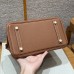 High-quality grained leather texture of the best replica Hermes Gold Birkin 25 bag.