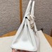 Hermes Birkin 25 in Swift Leather White