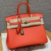 Hermes Birkin 25 in Swift Leather Feu