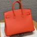 Hermes Birkin 25 in Swift Leather Feu