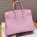Hermes Birkin 25 in Swift Leather Mauve