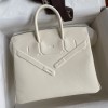 Hermes Craie Swift Shadow Birkin 25 Palladium Hardware