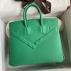 Hermes Menthe Swift Shadow Birkin 25 Palladium Hardware