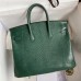 Hermes Birkin 25 Retourne Handmade Bag In Malachite Lizard Leather