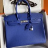 Hermes Birkin 35CM Clemence Leather Blue Electric PHW