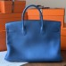 Hermes Birkin 40cm Bag in Bleu Hydra Togo Leather GHW