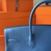 Hermes Birkin 40cm Bag in Bleu Hydra Togo Leather GHW
