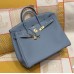 Hermes Birkin 40cm Bag in Blue Lin Togo Leather GHW
