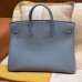 Hermes Birkin 40cm Bag in Blue Lin Togo Leather GHW