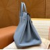 Hermes Birkin 40cm Bag in Blue Lin Togo Leather GHW
