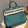 Hermes Birkin 40cm Bag in Malachite Togo Leather PHW