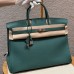 Hermes Birkin 40cm Bag in Malachite Togo Leather PHW